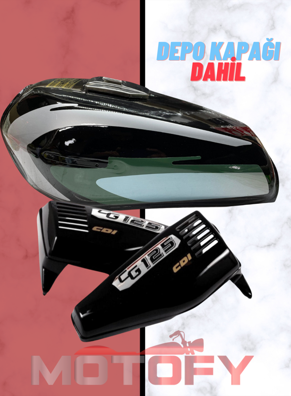 CG KUBA ÇİTA AGK FALCON CUSTOM MODİFİYE YAKIT DEPOSU VE YAN KAPAK TAKIMI SİYAH GRİ YEŞİL - Image 1