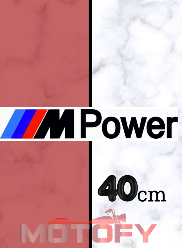 M POWER 6,5X40CM SİYAH STİCKER - ETİKET - Image 1