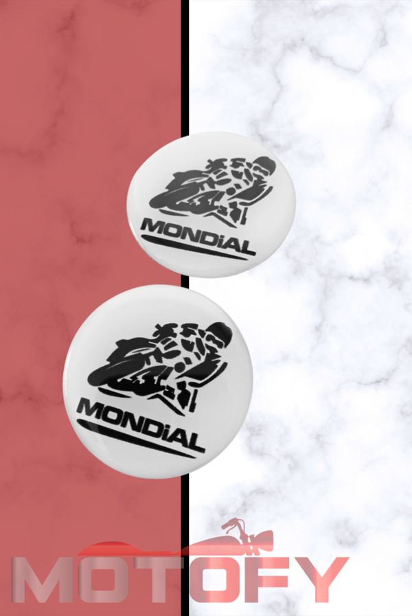 MONDİAL Logo Damla Etiket 5x5cm 2'Li BEYAZ - Image 1