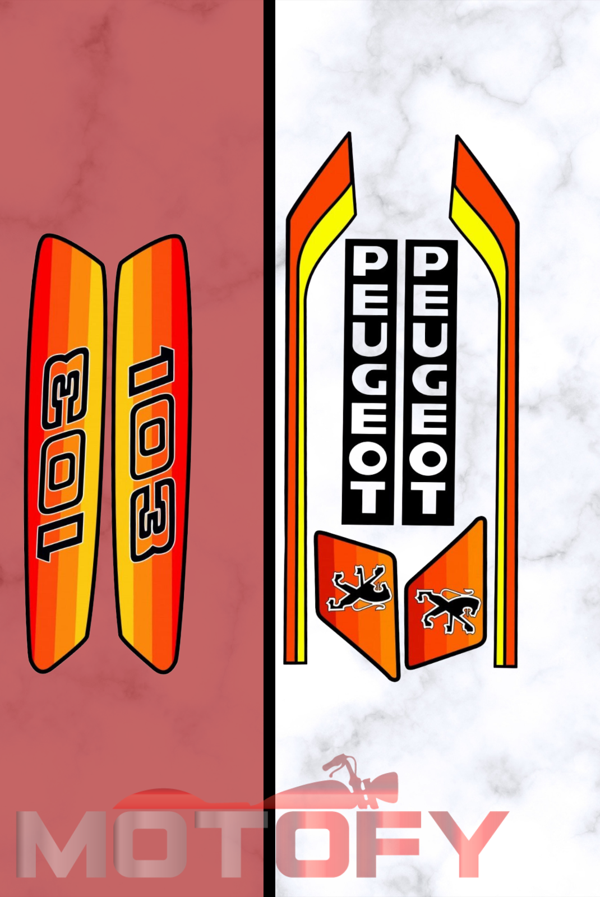 PEJO 103 YAZI SETİ DAR DEPO TURUNCU STİCKER - ETİKET - Image 1