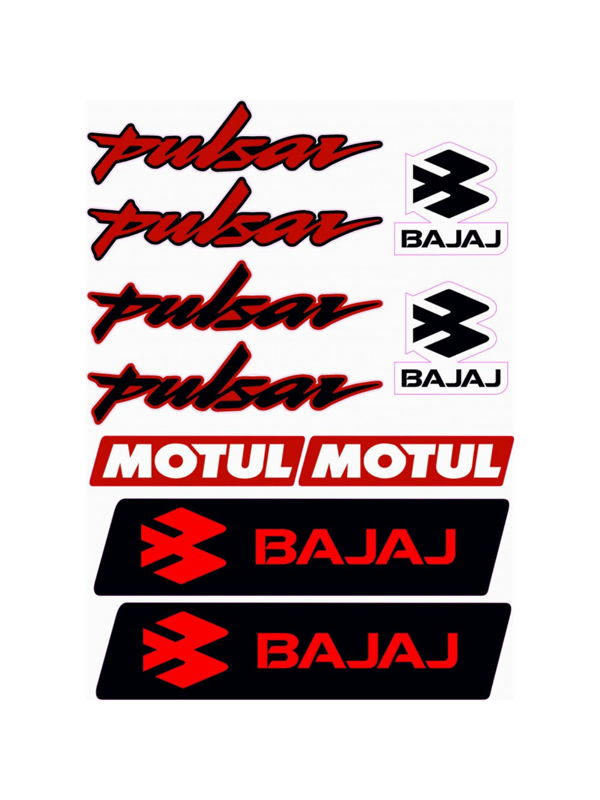 PULSAR A4 STİCKER SETİ KIRMIZI - ETİKET - Image 1