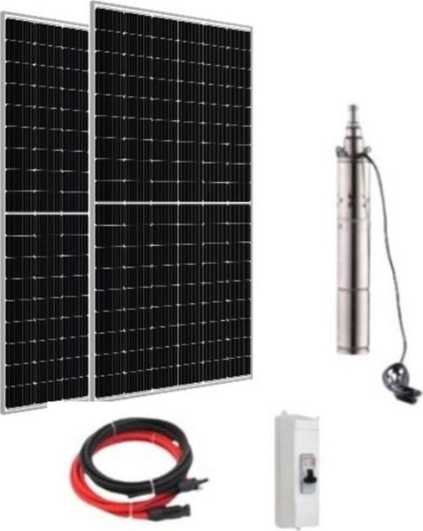 Entech Enerji 48 V Volt 860 W Watt Güneş Enerjili Dc Dalgıç Pompa Set Solar Sulama Paket Sistem - Image 1