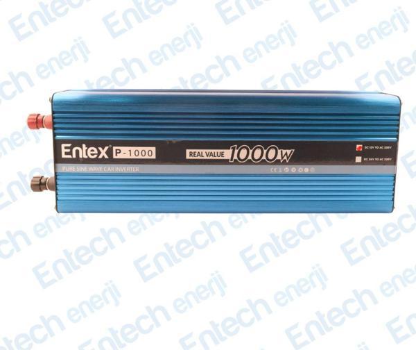 Entex 12 V Volt 1Kw 1000 W Watt Tam Sinus Solar İnverter 220 Çevirici İnvertör Dijital Ekranlı Dönüştürücü - Image 1