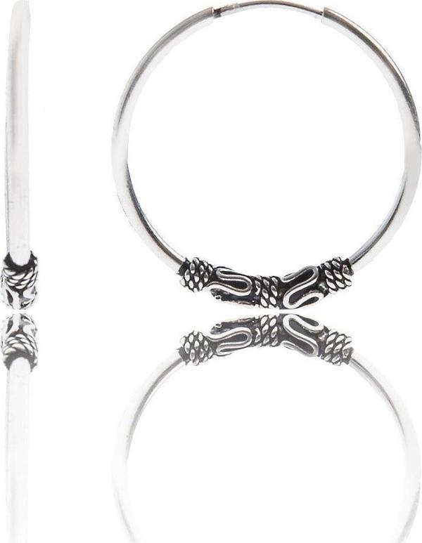 Kadın Küpe Antik Motifli Halka 925 Ayar Gümüş - Image 1