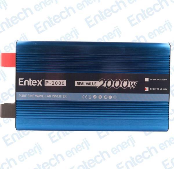 Entex 24 V Volt 2Kw 2000 W Watt Tam Sinus Solar İnverter 220 Çevirici İnvertör Dijital Ekranlı Dönüştürücü - Image 1