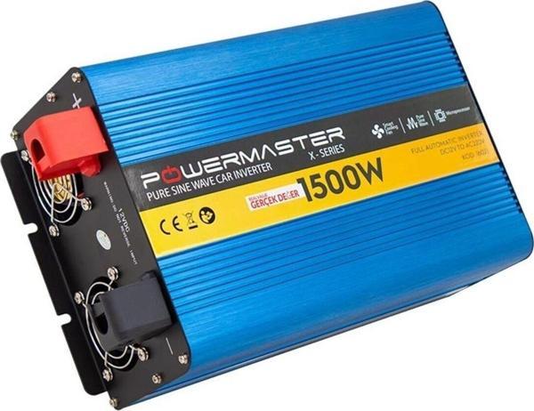 Powermaster 12 V Volt 1.5 Kw 1500 W Watt Tam Saf Sinüs Solar İnverter İnvertör 220 Çevirici Dönüştürücü - Image 1