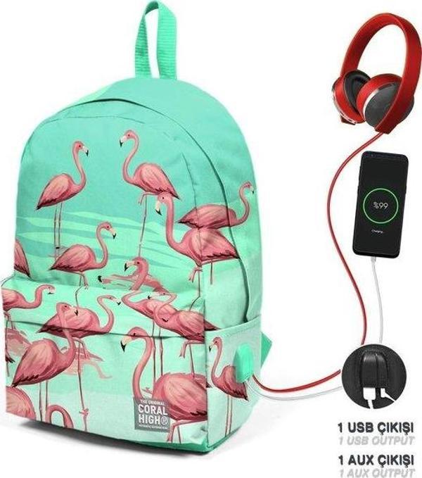 Coral High Sırt Çanta (Usb+Aux Soketli) 23432 - Image 1