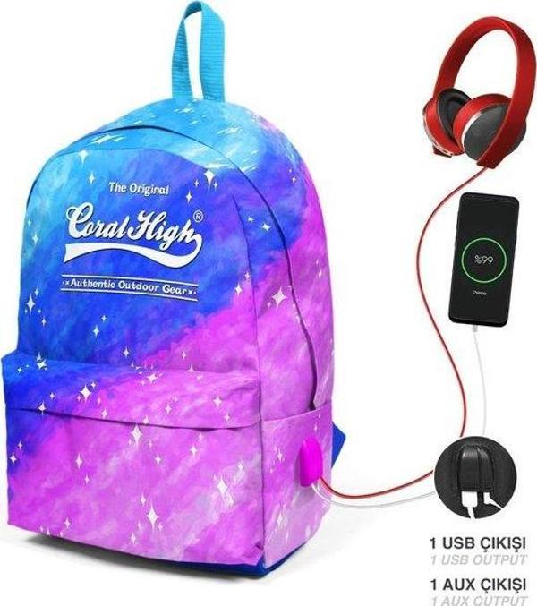 Coral High Sırt Çanta (Usb+Aux Soketli) 23433 - Image 1