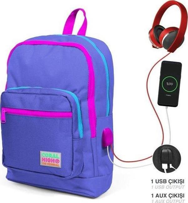 Coral High Sırt Çanta (Usb+Aux Soketli) 23803 - Image 1