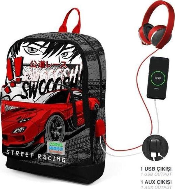 Coral High Sırt Çanta (Usb+Aux Soketli) 23847 - Image 1