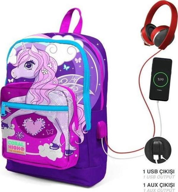 Coral High Sırt Çanta (Usb+Aux Soketli) 23808 - Image 1