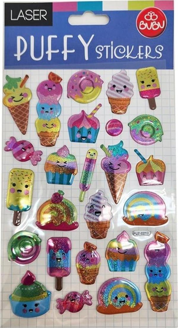 Bu-Bu Damla Sticker Dondurma 12,5x23,5 PUF-6210 - Image 1