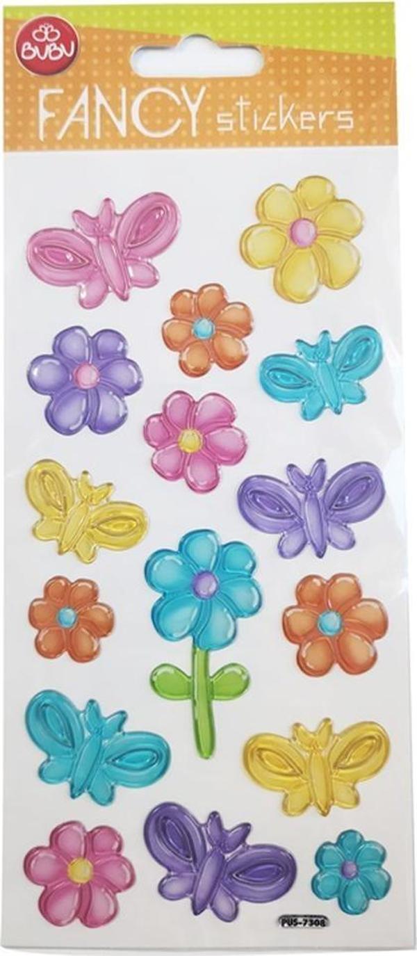 Bu-Bu Damla Sticker Funcy Çiçek - Kelebek 9x20 PUS-7308 - Image 1