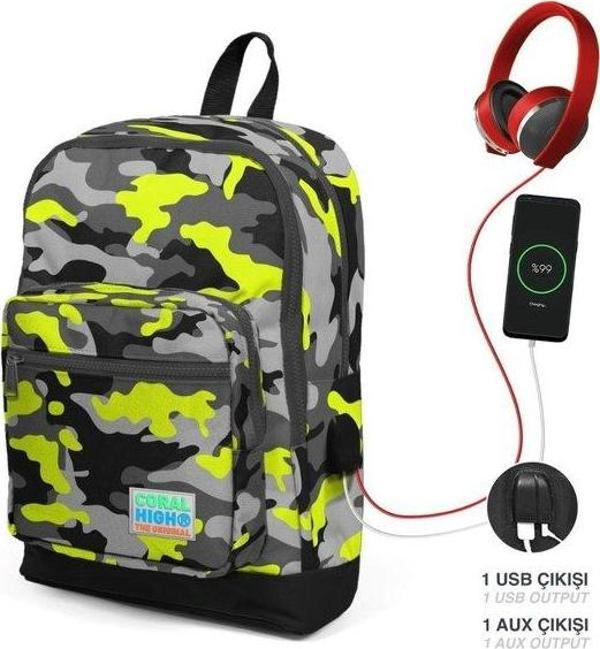 Coral High Sırt Çanta (Usb+Aux Soketli) 23291 - Image 1