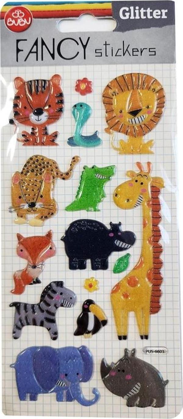 Bu-Bu Damla Sticker Glitter Vahşi Hayat 9x20 PUS-6603 - Image 1
