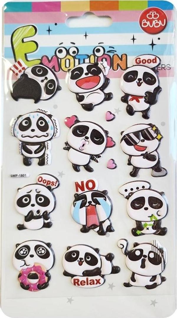 Bu-Bu Emotions Sticker Panda 10,9x20,5 SWP-1801 - Image 1