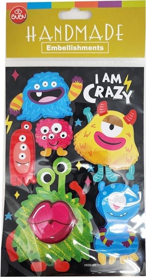 Bu-Bu Handmade Sticker Canavarlar 12,5x23,5 HMSB-306 - Image 1
