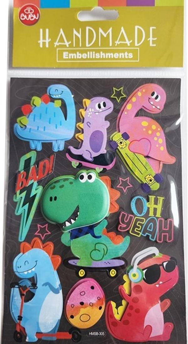 Bu-Bu Handmade Sticker Dinazorlar 12,5x23,5 HMSB-305 - Image 1