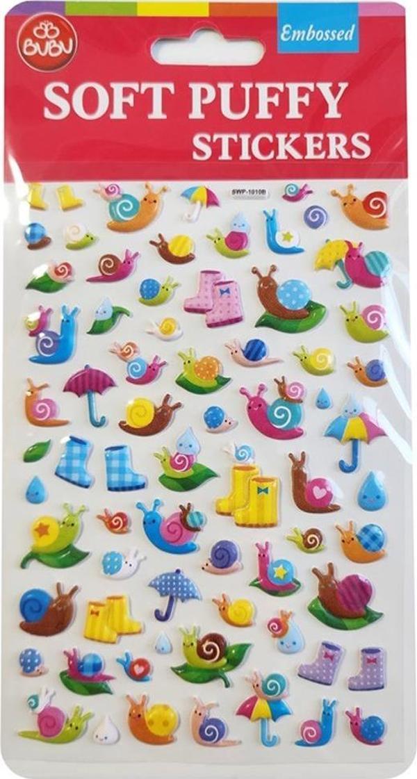 Bu-Bu Soft Puffy Sticker Cute Snail 10,9x20,5 SWP-1010B - Image 1