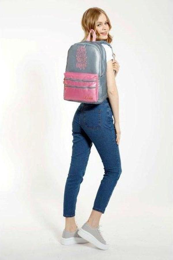 Kaukko Sparkle Sırt Çantası Duble Gri K1569  - Image 1