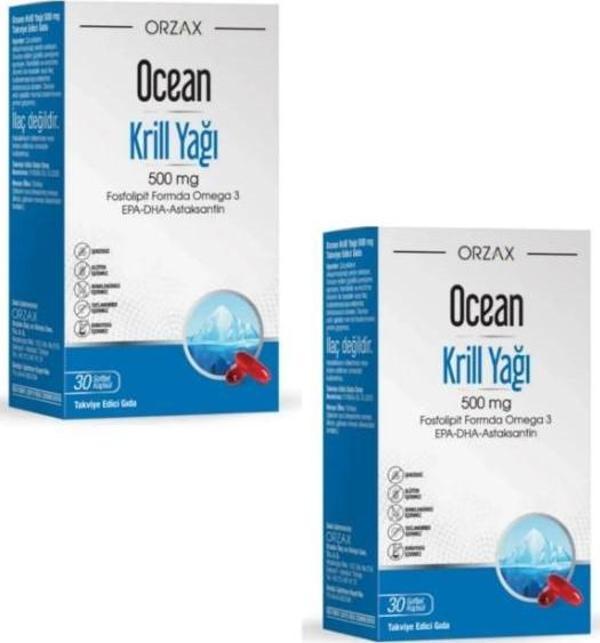 Ocean Krill Oil 500 Mg 30 Kapsül X 2 adet - Image 1
