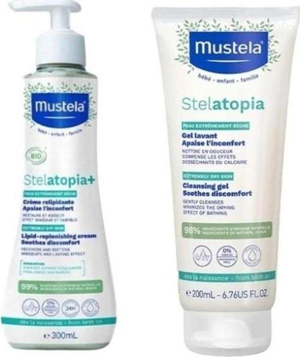 Mustela Stelatopia Lipit Yenileyici Krem 300 ml + Mustela Stelatopia Şampuan 200 ml - Image 1
