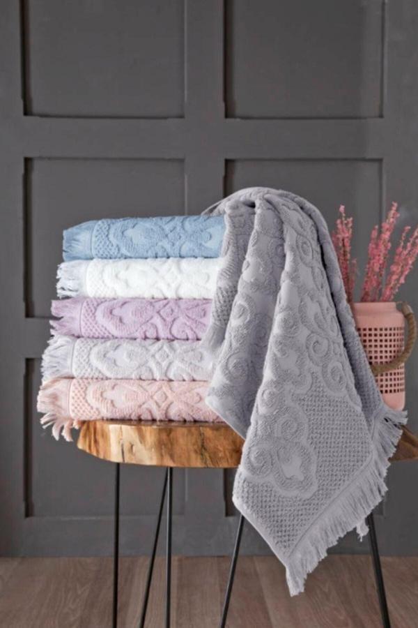 Pamuk Kadife 50x90cm 6'lı El Havlusu - Neroli - Image 1