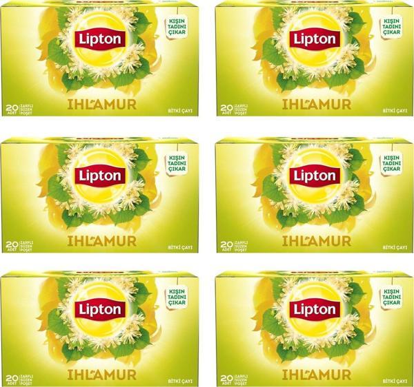 Lipton Ihlamur Bardak Poşet Çay X 6 Adet - Image 1