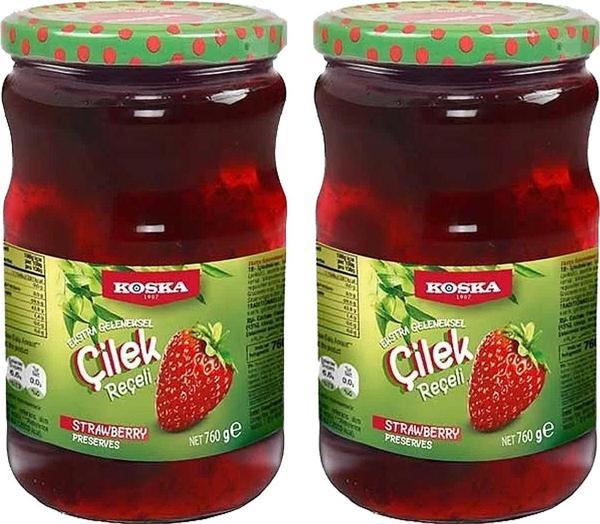 Koska Çilek Reçeli 760 gr Ekstra Geleneksel x 2 Adet - Image 1