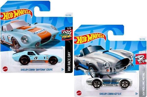 2 Araç Hot Wheels Set - Shelby Cobra "Daytona" Coupe & Shelby Cobra 427 S/C (1/64) Gulf - Image 1
