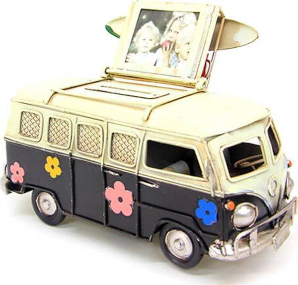 Dekoratif Metal Minibüs Çerçeveli Ve Kumbaralı 1210E-3394Ss-M126 - Image 1