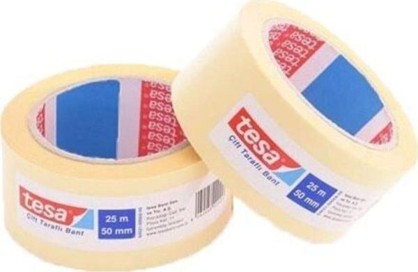 Tesa Genel Amaçlı Filmik Çift Taraflı Bant, 25M:50Mm, Şeffaf - Image 1