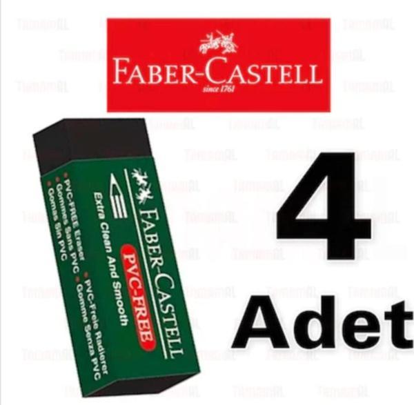 Faber-Castell L Siyah Büyük Silgi 4 Adet 9556089889216 - Image 1