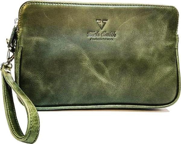 RİCH SMİTH ® GERÇEK DERİ TUTAÇLI CLUTCH EL ÇANTASI CUTE / 3418 YEŞİL (DUMANLI PARLAK) - Image 1