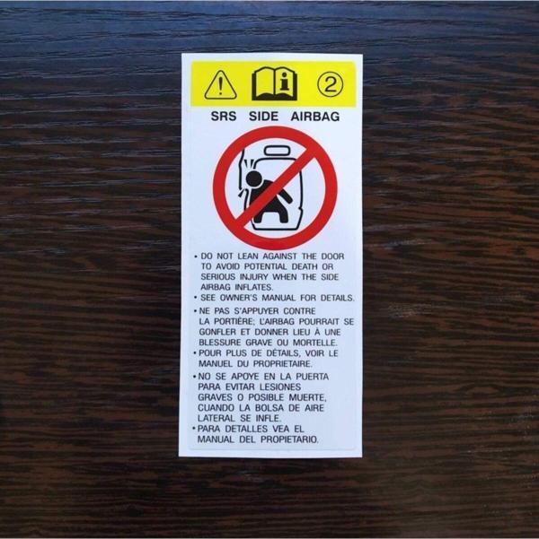 12cm Araba Airbag Sticker Etiket Yapıştırma 2 Adet - Image 1