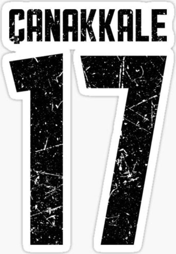 17 ÇANAKKALE Sticker Yapıştırma Oto Etiket 17cm - Image 1