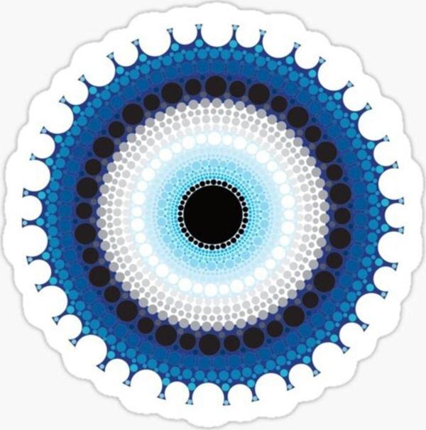 18 CM Nazar Boncuğu Sticker Duvar Etiket Araba Yapıştırma M18 - Image 1