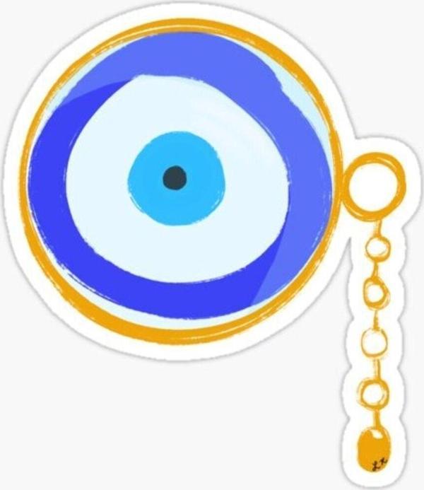 18cm Nazar Boncuğu Sticker Araba Duvar Yapıştırma Etiket FF6 - Image 1