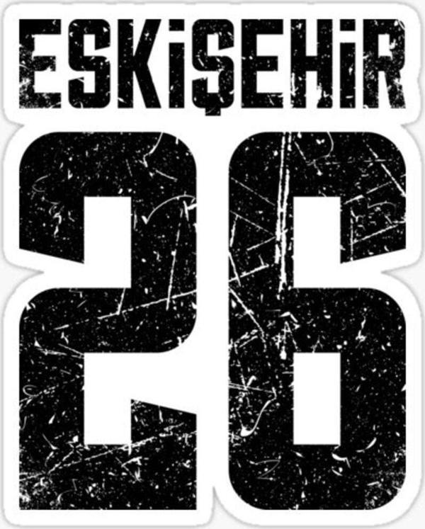 26 ESKİŞEHİR Sticker Yapıştırma Oto Etiket 17cm - Image 1