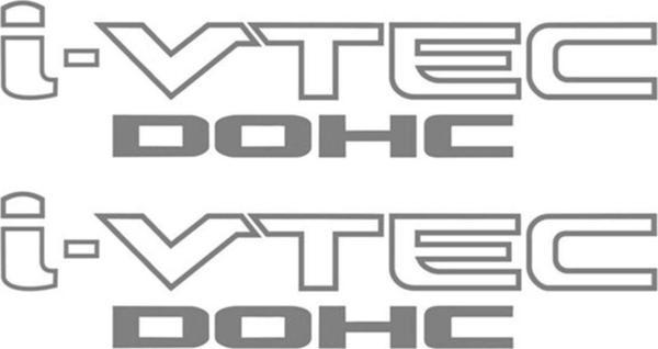 26 X 7 Cm I-vtec Dohc Araba Sticker Gri Renk - Image 1