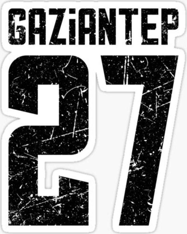 27 Gaziantep Sticker Yapıştırma Oto Etiket 17cm - Image 1