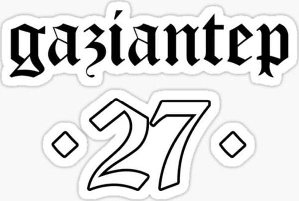 27 GAZİANTEP Sticker Yapıştırma Oto Etiket 17cm - Image 1