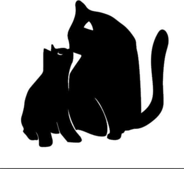 2Li Sevimli Kedi Z Araba Sticker  Yapıştırma - Image 1