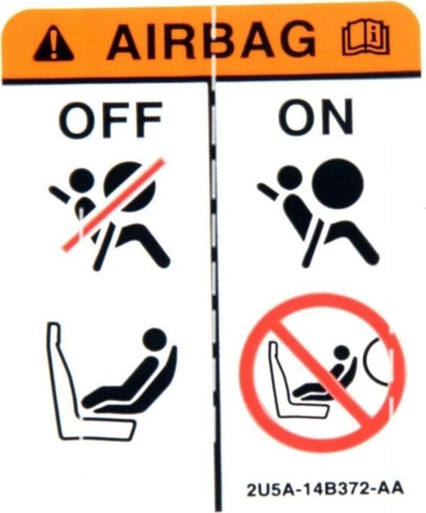 2u5a-14b372-aa Airbag Sticker Etiket 4 Cm 4 Adet - Image 1