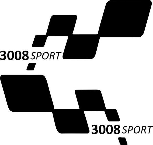 3008 sport Etiket Yapıştırma 30cmx11cm MMD140 - Image 1