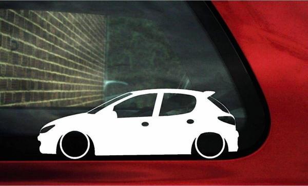 206 basık kelebek cam stickeri - Image 1