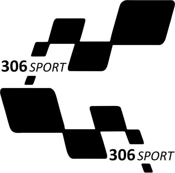 306 sport Etiket Yapıştırma 30cmx11cm MMD131 - Image 1