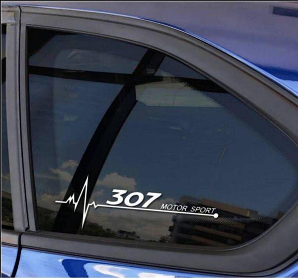 307 Nabız Kalp atışı sticker 2 adet kelebek cam - Image 1