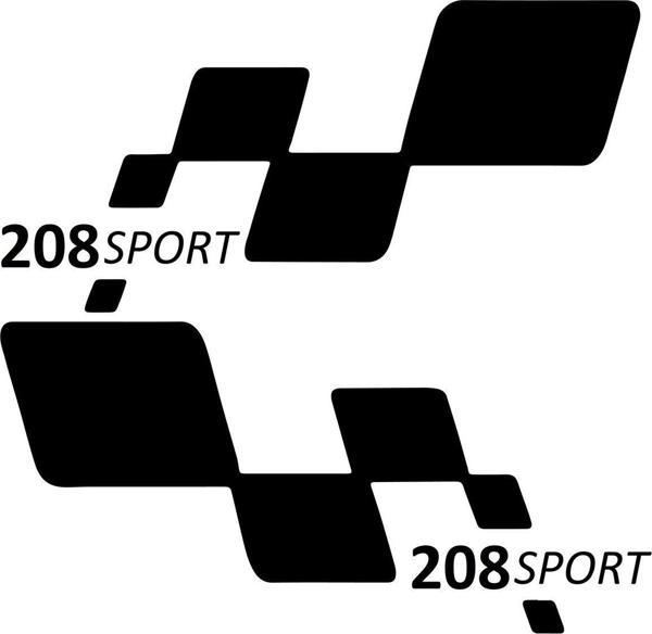 208 sport Etiket Yapıştırma 30cmx11cm MMD129 - Image 1