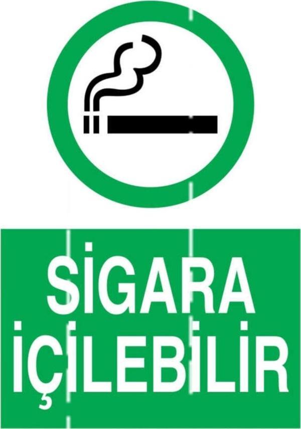 20cmx30cm Sigara Içilebilir Alan Yapıştırma Etiket Sudan Etkilenmez - Image 1
